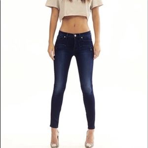 HUDSON Roe Mid Rise Ankle Super Skinny 24 JEANS